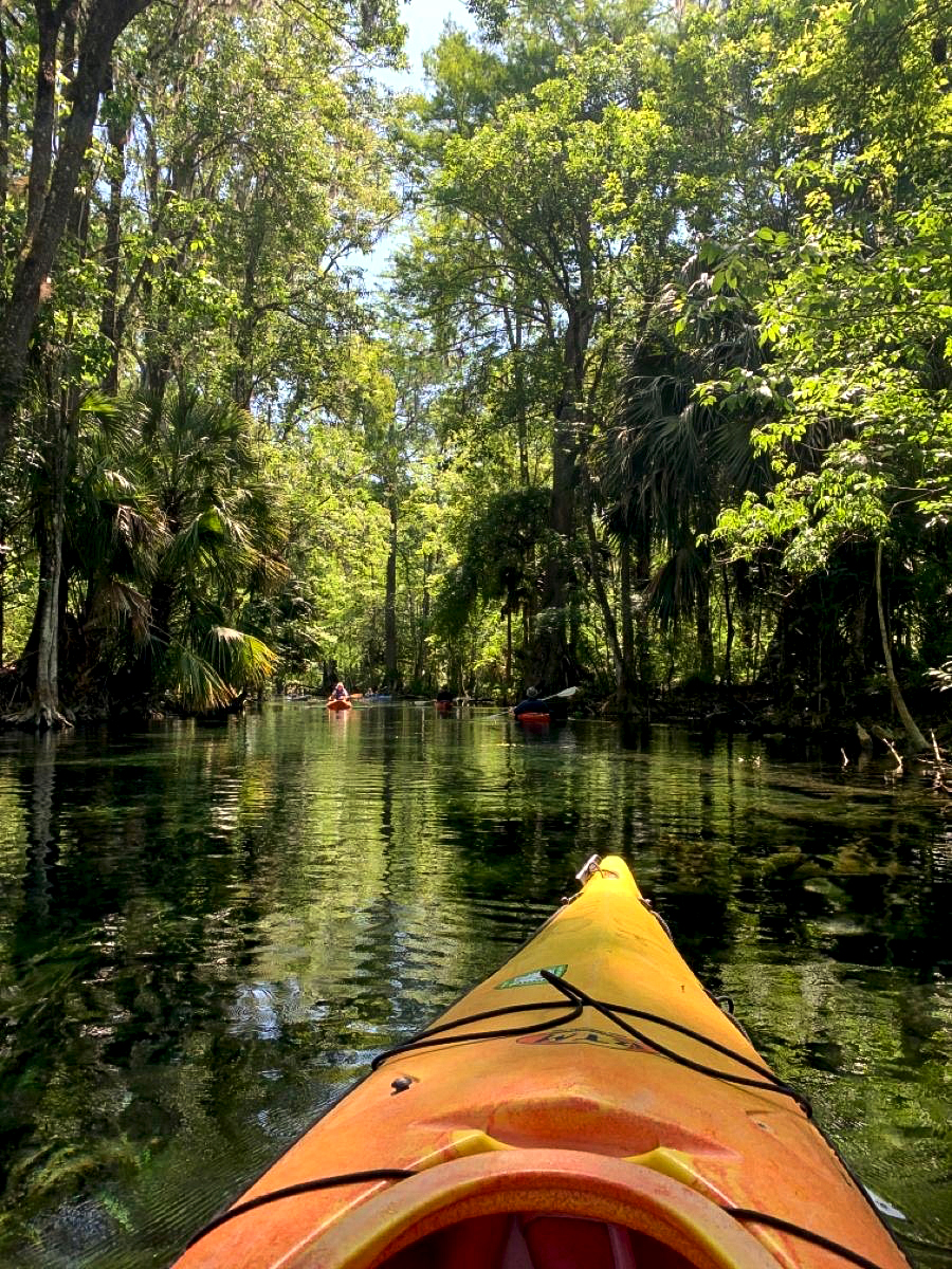 Paddling the spring-fed lake at GREYSTONE